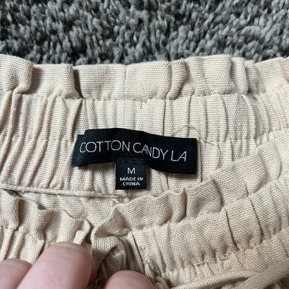 Cotton Candy LA Khaki Drawstring Shorts Women’s Size M Boutique - Picture 2 of 3